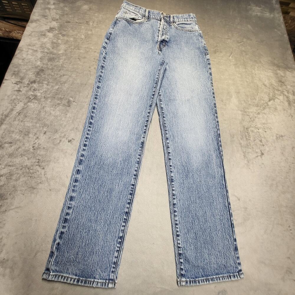 PacSun Jeans Womens 27 Blue Mom High Rise Relaxed Stretch Light Wash 5-Pocket